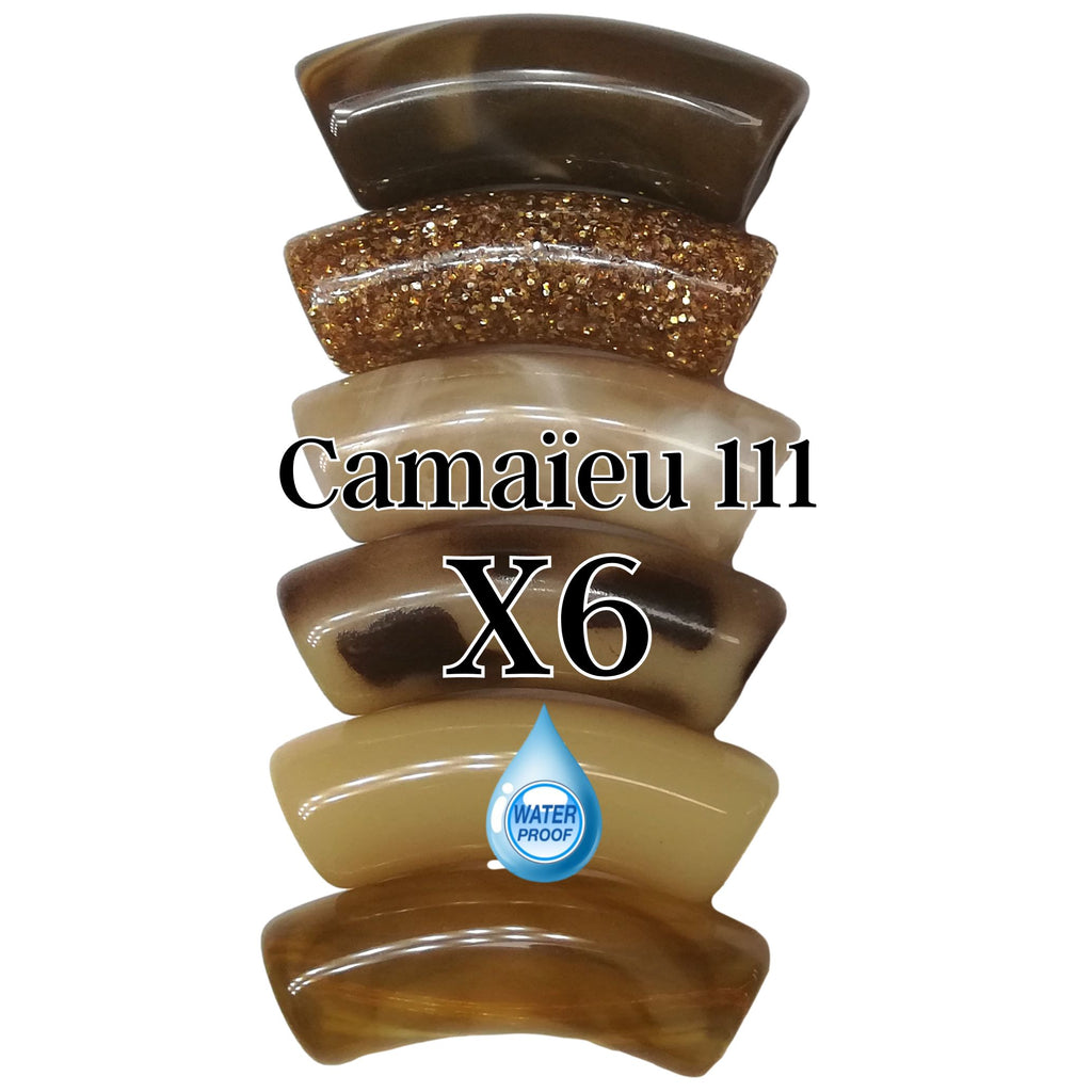 Camaieu 111- Lot mixte de 6 tubes incurvés 12MM