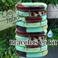 PACKS bracelets, choco-pistache