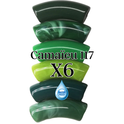 Camaieu 117- Lot mixte de 6 tubes incurvés 12MM