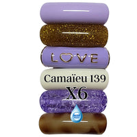 Camaieu 139- Lot mixte de 6 tubes incurvés 12MM - LOVE