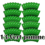 13- Tube courbe torsadé vert pomme 8mm/12MM