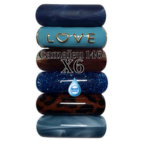 Camaieu 146- Lot mixte de 6 tubes incurvés 12MM - LOVE