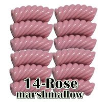 14- Tube courbe torsadé rose marshmallow 8mm/12MM