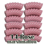 14- Tube courbe torsadé rose marshmallow 8mm/12MM