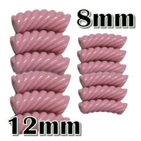 14- Tube courbe torsadé rose marshmallow 8mm/12MM