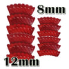 18- Tube courbe torsadé cerise marbré 8mm/12MM