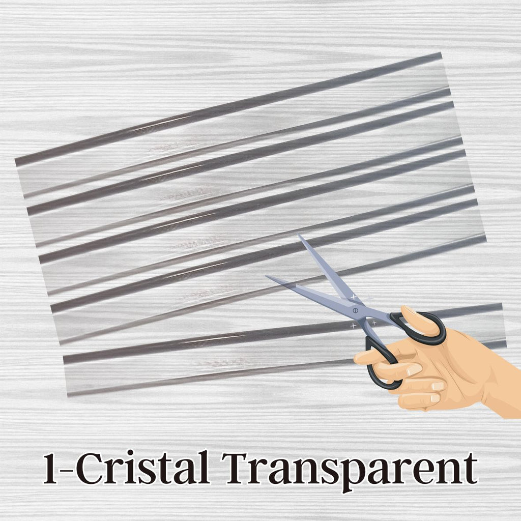 1- Cristal transparent, sangle plate en silicone