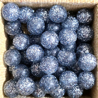 1020 - Glitter orage - Perles Polaris rondes 10mm