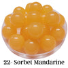 22 - Boules acryliques brillantes Sorbet Mandarine 20MM