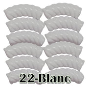 22- Tube courbe torsadé blanc 8mm/12MM