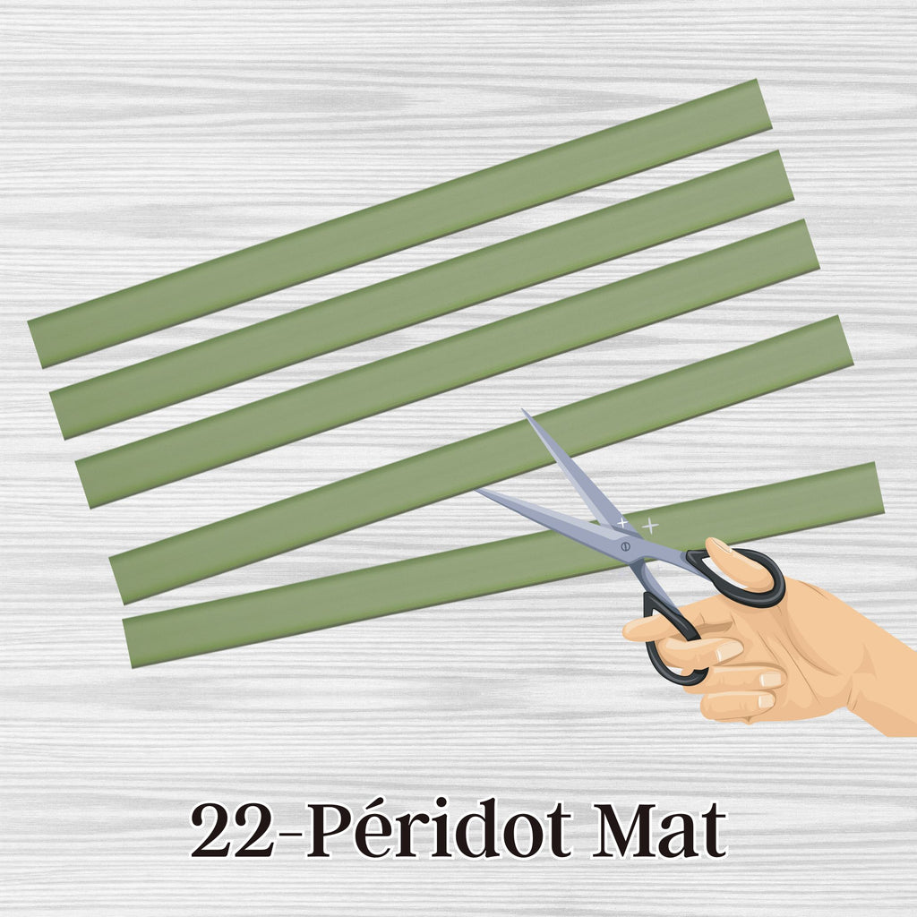 22 - Péridot mat, sangle plate en silicone