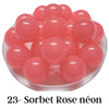 23 - Boules acryliques brillantes Sorbet Rose néon 20MM