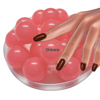 23 - Boules acryliques brillantes Sorbet Rose néon 20MM