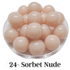 24 - Boules acryliques brillantes Sorbet Nude 20MM