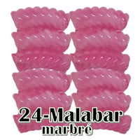 24- Tube courbe torsadé malabar marbré 8mm/12MM