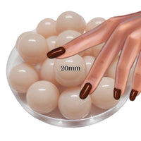 24 - Boules acryliques brillantes Sorbet Nude 20MM