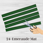 24 - Emeraude mat, sangle plate en silicone