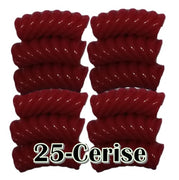 25- Tube courbe torsadé cerise 8mm/12MM