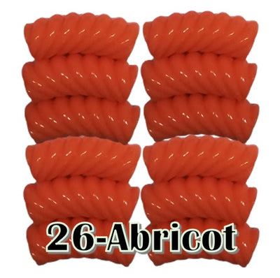 26- Tube courbe torsadé abricot 8mm/12MM