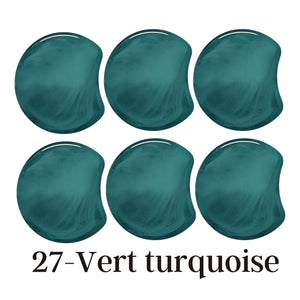 MOON 27- Palet lune incurvé Vert turquoise marbré