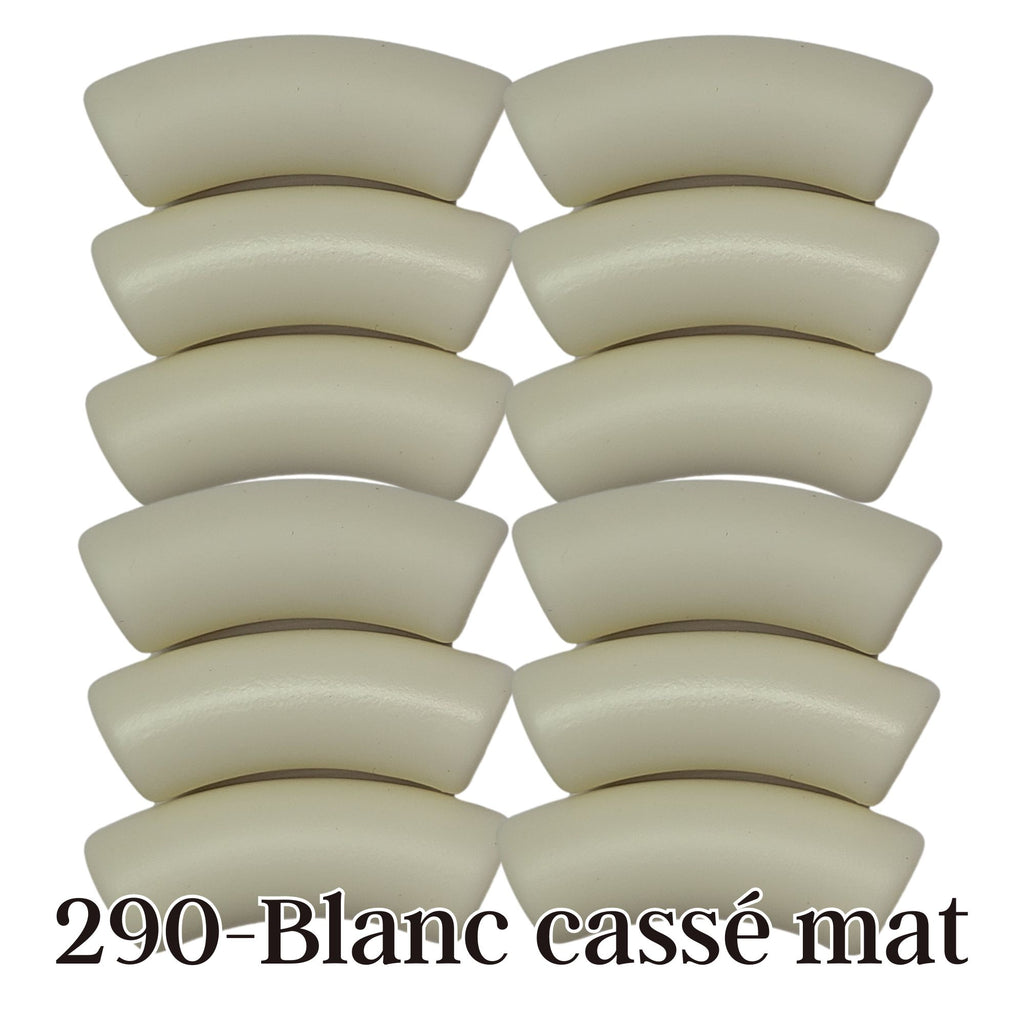 290 - Tubes incurvés Blanc cassé mat 12MM