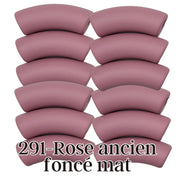 291 - Tubes incurvés Rose ancien foncé mat 12MM