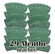 29 - Tube courbe torsadé menthe marbré 8mm/12MM