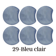 MOON 29- Palet lune incurvé Bleu clair marbré