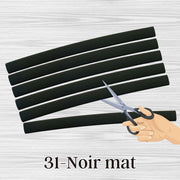 31- Noir mat, sangle plate en silicone