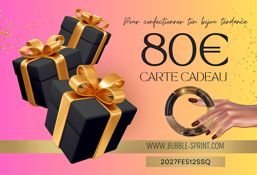 Carte cadeau de 80€, à télécharger et à imprimer