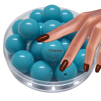 49 - Boules acryliques brillantes Cyan 20MM