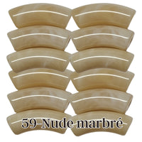 59 - Tubes incurvés Nude marbré 12MM