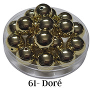 61 - Boules acryliques brillantes doré 20MM