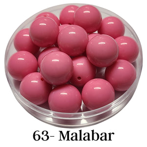 63 - Boules acryliques brillantes Malabar 20MM