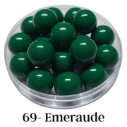 69 - Boules acryliques brillantes Emeraude 20MM