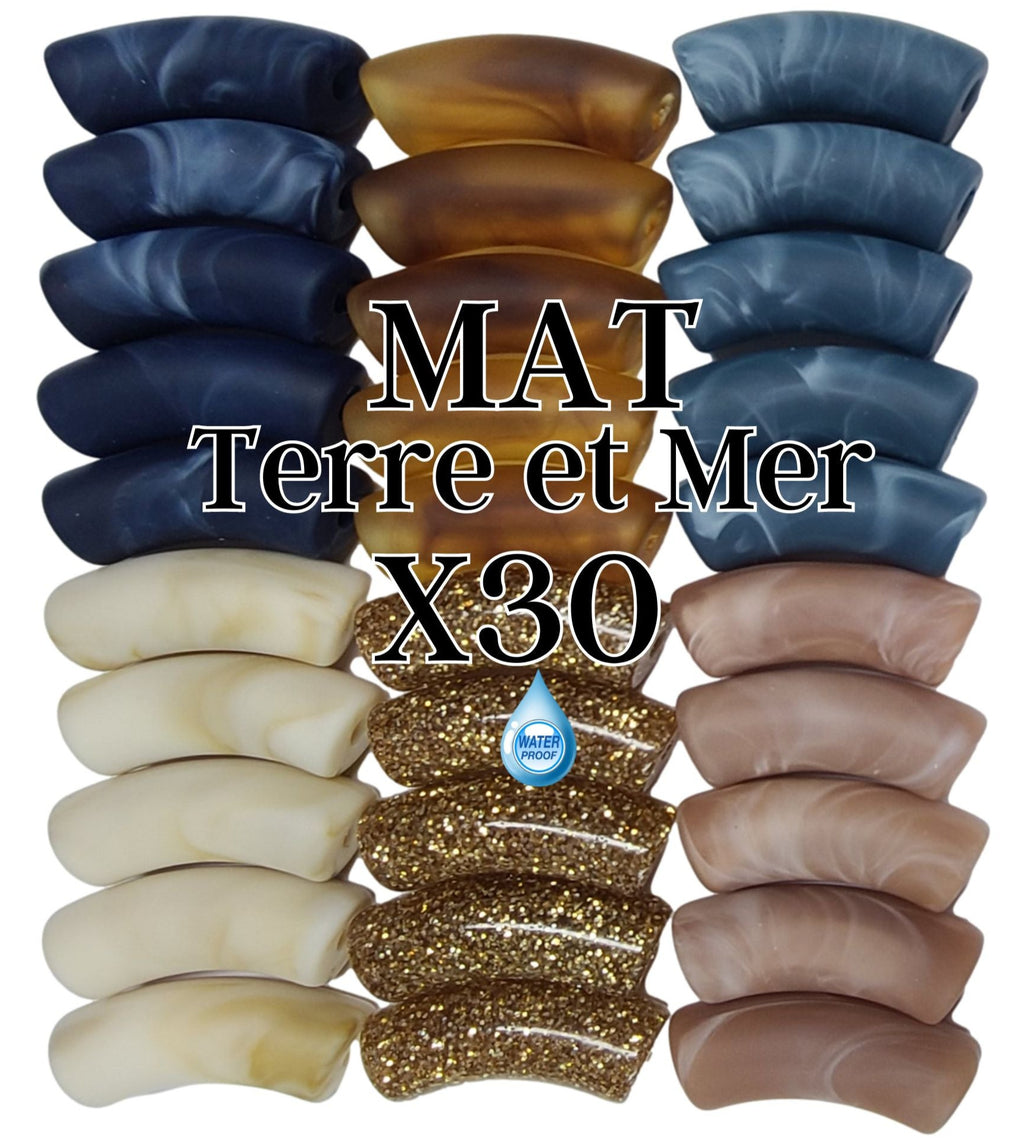 Camaieu 70- Lot mixte tubes incurvés Terre et Mer MAT 12MM