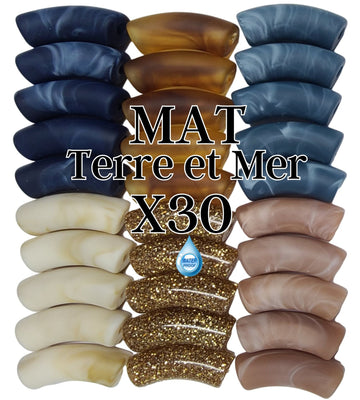 Camaieu 70- Lot mixte tubes incurvés Terre et Mer MAT 12MM