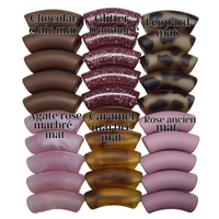 Camaieu 71 - Lot mixte tubes incurvés Choco fraise MAT 12MM