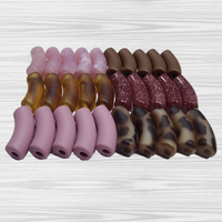 Camaieu 71 - Lot mixte tubes incurvés Choco fraise MAT 12MM