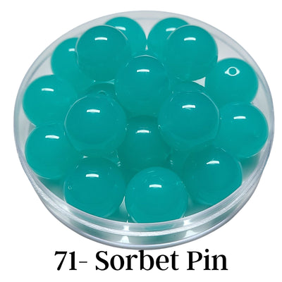 71 - Boules acryliques brillantes Sorbet Pin 20MM