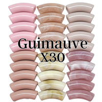 Camaieu 89- Lot mixte tubes incurvés Guimauve 12MM