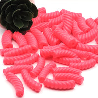 18- Tube courbe torsadé cerise marbré 8mm/12MM