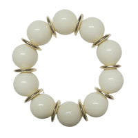 5 - Boules acryliques brillantes Blanc cassé 20MM