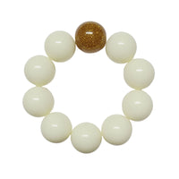 36 - Boules acryliques brillantes Vanille foncé 20MM