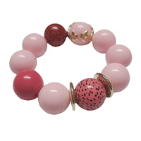 33 - Boules acryliques brillantes Rose ancien foncé 20MM