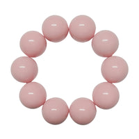 47 - Boules acryliques brillantes Rose à pois doré 20MM