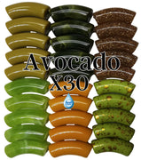 Camaieu 42- Lot mixte tubes incurvés Avocado 12MM