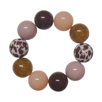 24 - Boules acryliques brillantes Sorbet Nude 20MM