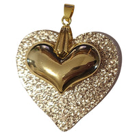 Pendentif cœur en résine - Glitter doré