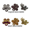 Boucles d'oreilles fleurs inoxydables